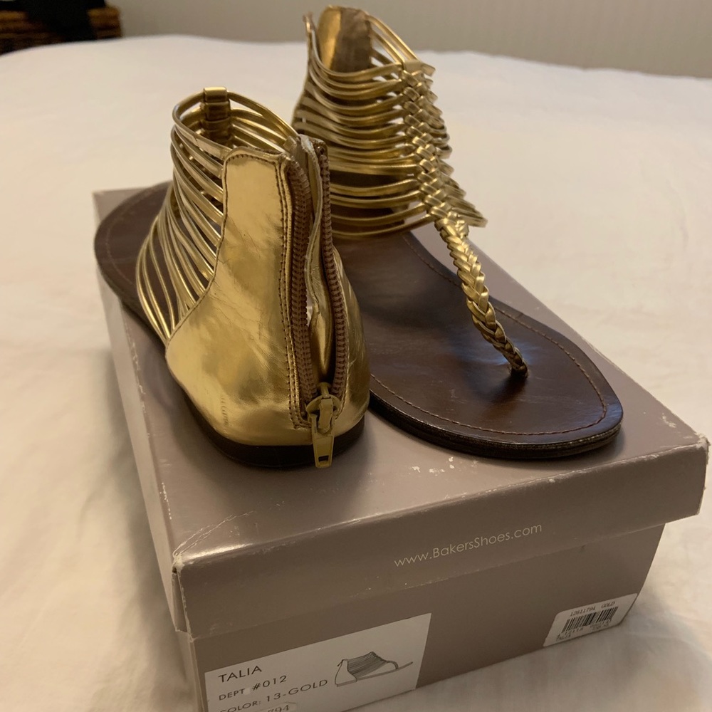 Gold cage sandals!